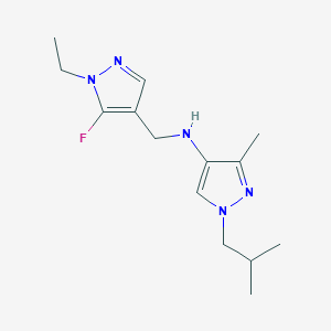 N-[(1-ethyl-5-fluoro-1H-pyrazol-4-yl)methyl]-3-methyl-1-(2-methylpropyl)-1H-pyrazol-4-amine