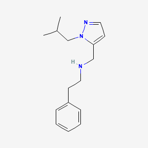 molecular formula C16H23N3 B11736755 {[1-(2-methylpropyl)-1H-pyrazol-5-yl]methyl}(2-phenylethyl)amine CAS No. 1856018-31-9