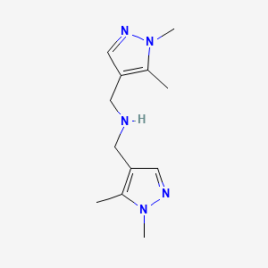 molecular formula C12H19N5 B11736766 bis[(1,5-dimethyl-1H-pyrazol-4-yl)methyl]amine 