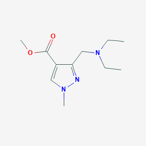 molecular formula C11H19N3O2 B11736772 methyl 3-[(diethylamino)methyl]-1-methyl-1H-pyrazole-4-carboxylate 