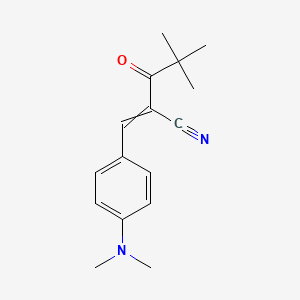 molecular formula C16H20N2O B11736796 2-{[4-(Dimethylamino)phenyl]methylidene}-4,4-dimethyl-3-oxopentanenitrile 