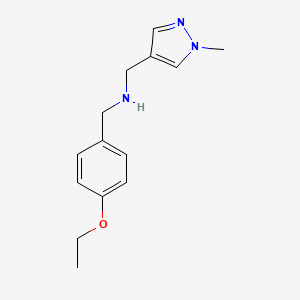 molecular formula C14H19N3O B11736802 [(4-ethoxyphenyl)methyl][(1-methyl-1H-pyrazol-4-yl)methyl]amine 