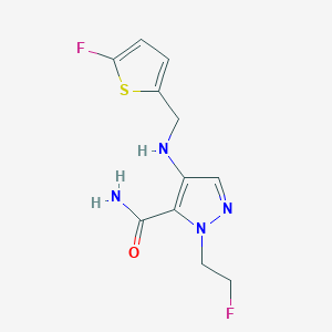 1-(2-fluoroethyl)-4-{[(5-fluorothiophen-2-yl)methyl]amino}-1H-pyrazole-5-carboxamide