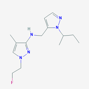 N-{[1-(butan-2-yl)-1H-pyrazol-5-yl]methyl}-1-(2-fluoroethyl)-4-methyl-1H-pyrazol-3-amine