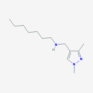 molecular formula C13H25N3 B11736853 [(1,3-dimethyl-1H-pyrazol-4-yl)methyl](heptyl)amine 