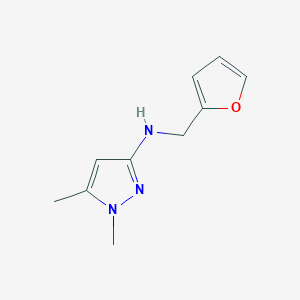 molecular formula C10H13N3O B11736865 N-[(furan-2-yl)methyl]-1,5-dimethyl-1H-pyrazol-3-amine 