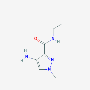 molecular formula C8H14N4O B11736873 4-Amino-1-methyl-N-propyl-1H-pyrazole-3-carboxamide 