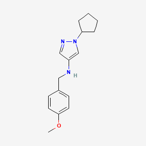 1-cyclopentyl-N-[(4-methoxyphenyl)methyl]-1H-pyrazol-4-amine