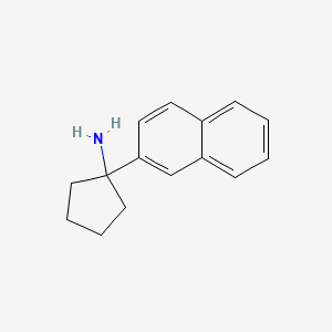 molecular formula C15H17N B11736900 1-(2-Naphthyl)cyclopentanamine 