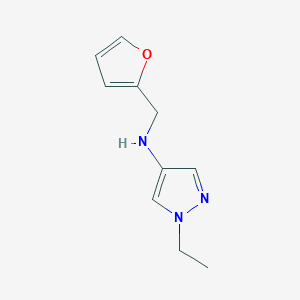 molecular formula C10H13N3O B11736902 1-ethyl-N-(furan-2-ylmethyl)-1H-pyrazol-4-amine 