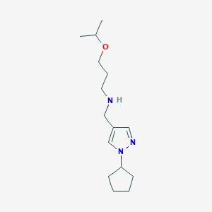 [(1-cyclopentyl-1H-pyrazol-4-yl)methyl][3-(propan-2-yloxy)propyl]amine