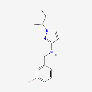 molecular formula C14H18FN3 B11736919 1-(butan-2-yl)-N-[(3-fluorophenyl)methyl]-1H-pyrazol-3-amine 