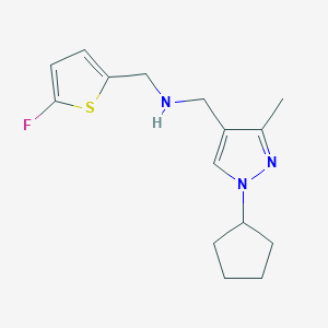 [(1-cyclopentyl-3-methyl-1H-pyrazol-4-yl)methyl][(5-fluorothiophen-2-yl)methyl]amine