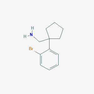 molecular formula C12H16BrN B11736932 1-(2-Bromophenyl)cyclopentanemethanamine 