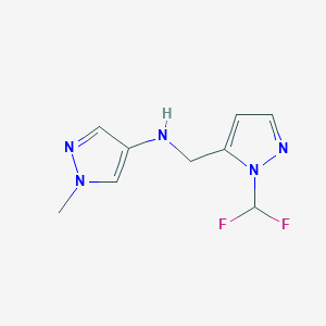 N-{[1-(difluoromethyl)-1H-pyrazol-5-yl]methyl}-1-methyl-1H-pyrazol-4-amine