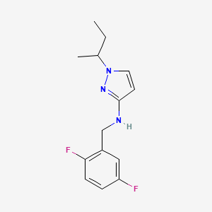 molecular formula C14H17F2N3 B11737021 1-(butan-2-yl)-N-[(2,5-difluorophenyl)methyl]-1H-pyrazol-3-amine 