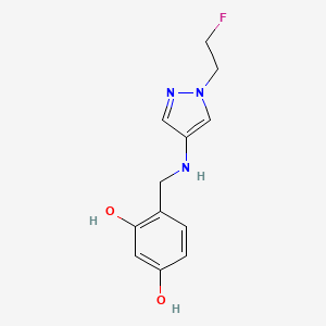 4-({[1-(2-fluoroethyl)-1H-pyrazol-4-yl]amino}methyl)benzene-1,3-diol