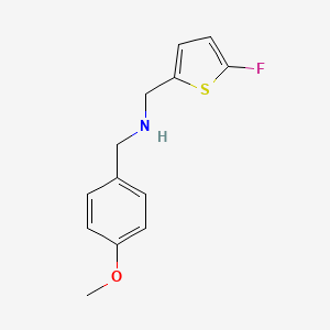 molecular formula C13H14FNOS B11737054 [(5-Fluorothiophen-2-yl)methyl][(4-methoxyphenyl)methyl]amine 