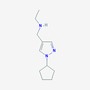 molecular formula C11H19N3 B11737058 [(1-cyclopentyl-1H-pyrazol-4-yl)methyl](ethyl)amine 