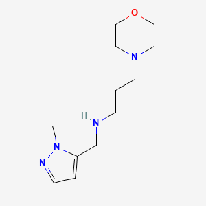 molecular formula C12H22N4O B11737060 [(1-methyl-1H-pyrazol-5-yl)methyl][3-(morpholin-4-yl)propyl]amine 