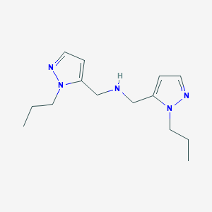 molecular formula C14H23N5 B11737097 bis[(1-propyl-1H-pyrazol-5-yl)methyl]amine 