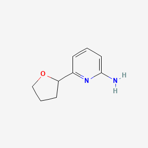 molecular formula C9H12N2O B11737114 6-(Oxolan-2-yl)pyridin-2-amine CAS No. 1353853-51-6