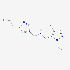 molecular formula C13H20FN5 B11737153 [(1-ethyl-4-methyl-1H-pyrazol-5-yl)methyl]({[1-(2-fluoroethyl)-1H-pyrazol-4-yl]methyl})amine 