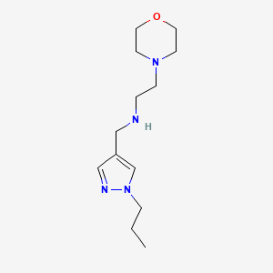 molecular formula C13H24N4O B11737165 [2-(morpholin-4-yl)ethyl][(1-propyl-1H-pyrazol-4-yl)methyl]amine 