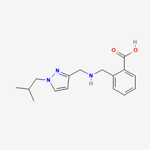 2-[({[1-(2-methylpropyl)-1H-pyrazol-3-yl]methyl}amino)methyl]benzoic acid