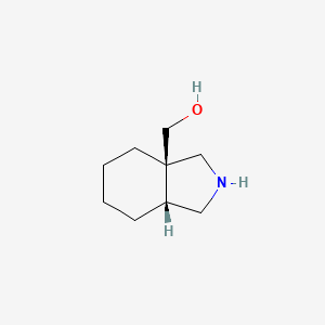 molecular formula C9H17NO B11737195 [(3aR,7aR)-1,2,3,4,5,6,7,7a-octahydroisoindol-3a-yl]methanol 