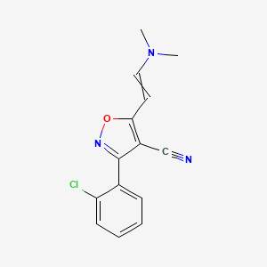 3-(2-Chlorophenyl)-5-[2-(dimethylamino)ethenyl]-1,2-oxazole-4-carbonitrile