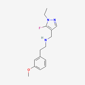 molecular formula C15H20FN3O B11737227 [(1-ethyl-5-fluoro-1H-pyrazol-4-yl)methyl][2-(3-methoxyphenyl)ethyl]amine 