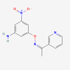 3-Nitro-5-{[(E)-[1-(pyridin-3-YL)ethylidene]amino]oxy}aniline