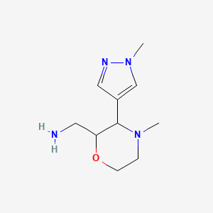 (4-Methyl-3-(1-methyl-1h-pyrazol-4-yl)morpholin-2-yl)methanamine