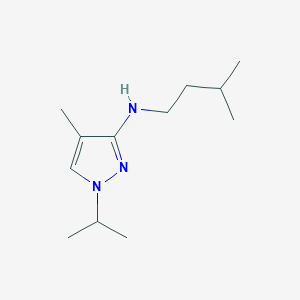 molecular formula C12H23N3 B11737261 4-methyl-N-(3-methylbutyl)-1-(propan-2-yl)-1H-pyrazol-3-amine 