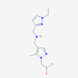 {[1-(2,2-difluoroethyl)-5-methyl-1H-pyrazol-4-yl]methyl}[(1-ethyl-1H-pyrazol-3-yl)methyl]amine