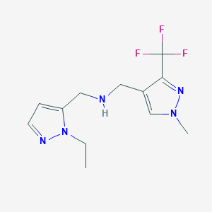 [(1-ethyl-1H-pyrazol-5-yl)methyl]({[1-methyl-3-(trifluoromethyl)-1H-pyrazol-4-yl]methyl})amine