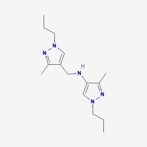 3-methyl-N-[(3-methyl-1-propyl-1H-pyrazol-4-yl)methyl]-1-propyl-1H-pyrazol-4-amine