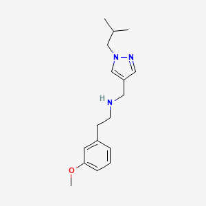 [2-(3-methoxyphenyl)ethyl]({[1-(2-methylpropyl)-1H-pyrazol-4-yl]methyl})amine