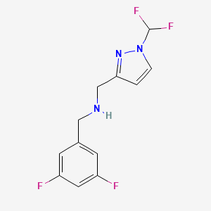 {[1-(difluoromethyl)-1H-pyrazol-3-yl]methyl}[(3,5-difluorophenyl)methyl]amine