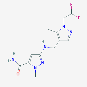 3-({[1-(2,2-difluoroethyl)-5-methyl-1H-pyrazol-4-yl]methyl}amino)-1-methyl-1H-pyrazole-5-carboxamide