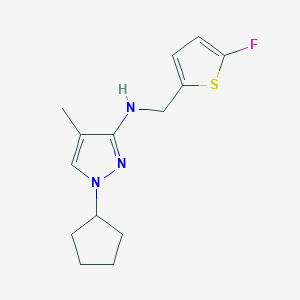 1-cyclopentyl-N-[(5-fluorothiophen-2-yl)methyl]-4-methyl-1H-pyrazol-3-amine