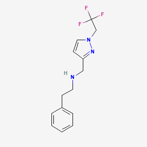 (2-phenylethyl)({[1-(2,2,2-trifluoroethyl)-1H-pyrazol-3-yl]methyl})amine