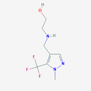 2-({[1-methyl-5-(trifluoromethyl)-1H-pyrazol-4-yl]methyl}amino)ethan-1-ol