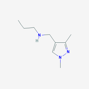 molecular formula C9H17N3 B11737462 [(1,3-dimethyl-1H-pyrazol-4-yl)methyl](propyl)amine 