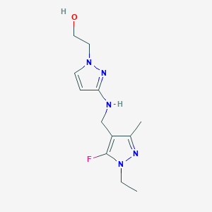 2-(3-{[(1-ethyl-5-fluoro-3-methyl-1H-pyrazol-4-yl)methyl]amino}-1H-pyrazol-1-yl)ethan-1-ol