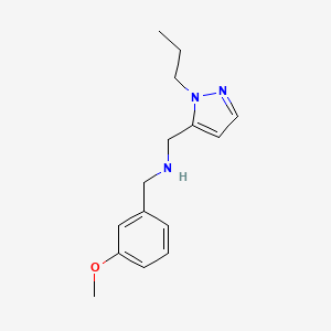 molecular formula C15H21N3O B11737492 [(3-methoxyphenyl)methyl][(1-propyl-1H-pyrazol-5-yl)methyl]amine 