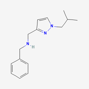 molecular formula C15H21N3 B11737505 benzyl({[1-(2-methylpropyl)-1H-pyrazol-3-yl]methyl})amine 