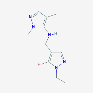 N-[(1-ethyl-5-fluoro-1H-pyrazol-4-yl)methyl]-1,4-dimethyl-1H-pyrazol-5-amine