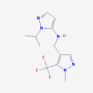 N-{[1-methyl-5-(trifluoromethyl)-1H-pyrazol-4-yl]methyl}-1-(propan-2-yl)-1H-pyrazol-5-amine